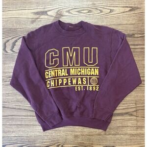 Vintage 90s‎ Central Michigan Chippewas Crewneck Sweatshirt Spell Out